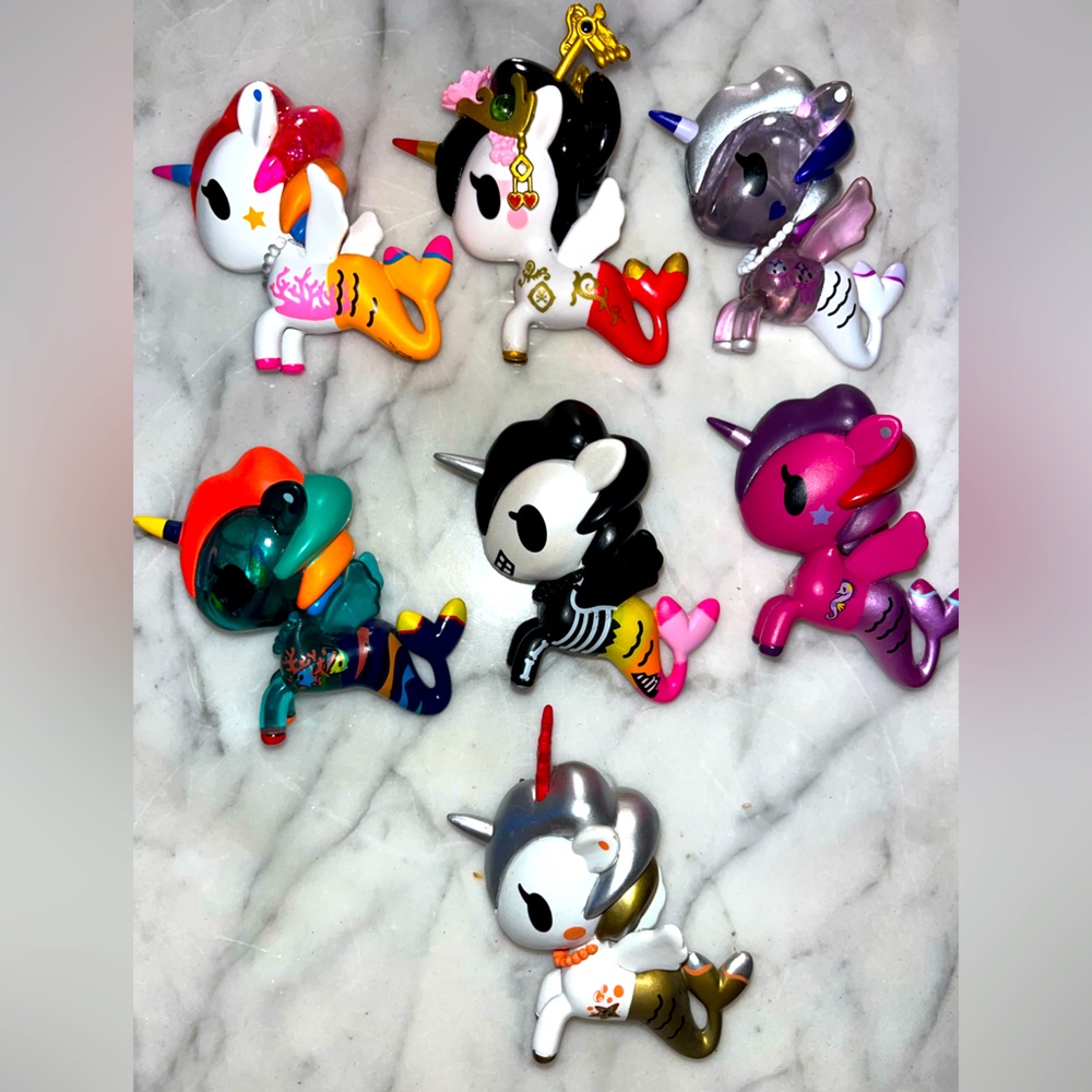 Tokidoki Mermicorno Series figurines x7